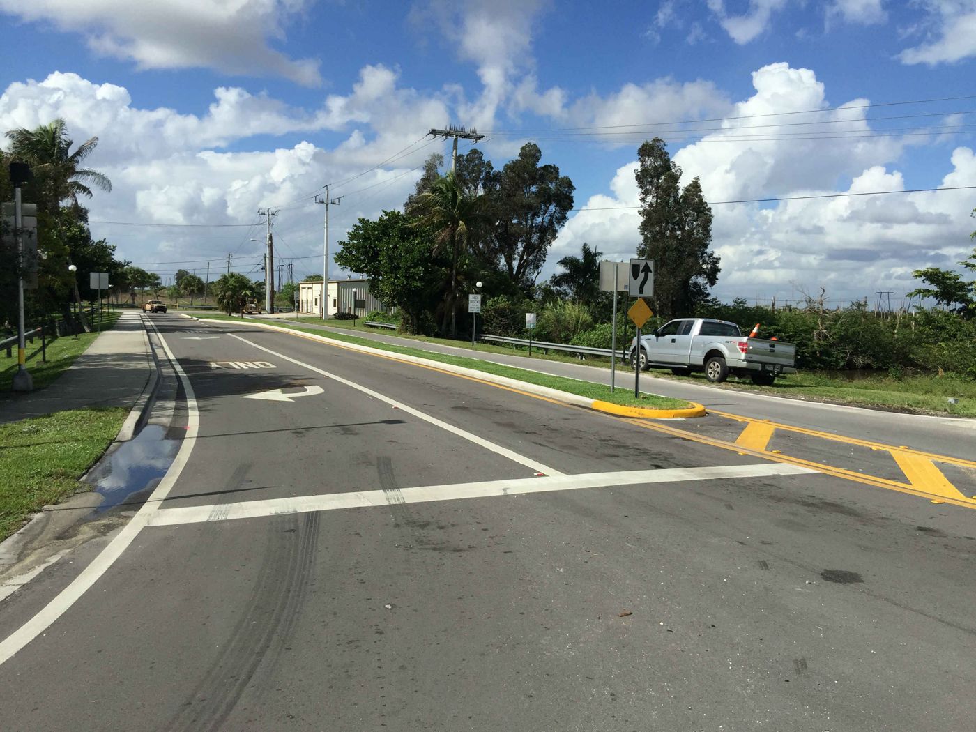 Finished road resurfacing at Holly Lake, Pembroke Pines